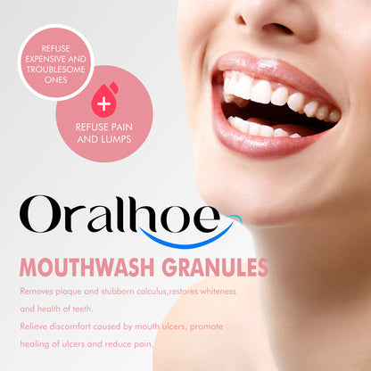 Oralhoe Peach Flavor Teeth Cleaning Mouthwash Pellets