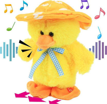 MIAODAM Singing Stuffed Duck, Dancing Talking Toys That Repeat What You Say, Stuffed Animal Toys for Home Decor Ideal Gift