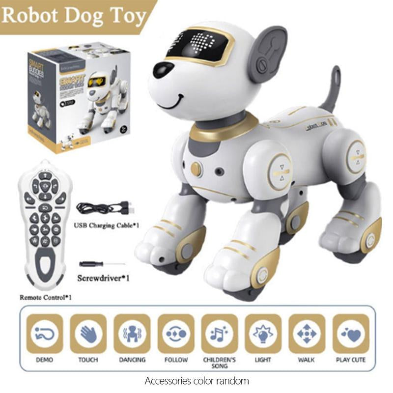 Smart Robots Dog Machine Toy, USB Rechargeable Electric Rc Robotics Pets, Programming Stunt Dog, Rc Dog Programmable Interactive Robotic Toy Fidget Toys Montessori Toys, Cruel Summer, Smart Kids Toys, Thanksgiving, Chrismats Gift Set