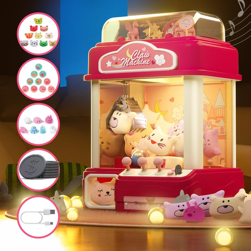 Skirfy Claw Machine Toy with Sound Light, Vending Machine Candy Grabber Prize Dispenser Toys, Unicorns Claw Machine Toys Electric Arcade Control,Birthday Toys Gift