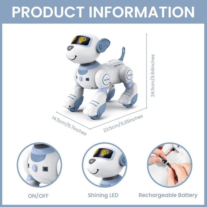 Smart Robots Dog Machine Toy, USB Rechargeable Electric Rc Robotics Pets, Programming Stunt Dog, Rc Dog Programmable Interactive Robotic Toy Fidget Toys Montessori Toys, Cruel Summer, Smart Kids Toys, Thanksgiving, Chrismats Gift Set