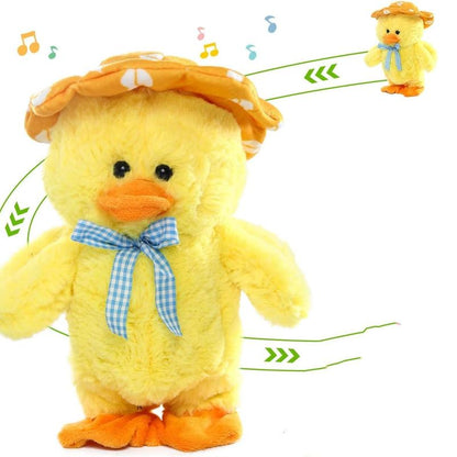 MIAODAM Singing Stuffed Duck, Dancing Talking Toys That Repeat What You Say, Stuffed Animal Toys for Home Decor Ideal Gift