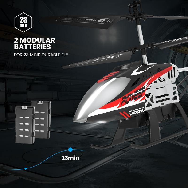 DEERC DE52 Remote Control Helicopter,Altitude Hold RC Helicopters with Storage Case Extra Shell,2.4Ghz Aircraft Indoor Flying Toy with High&Low Speed Mode,2 Modular Battery for 24 Min Play Rc Flying