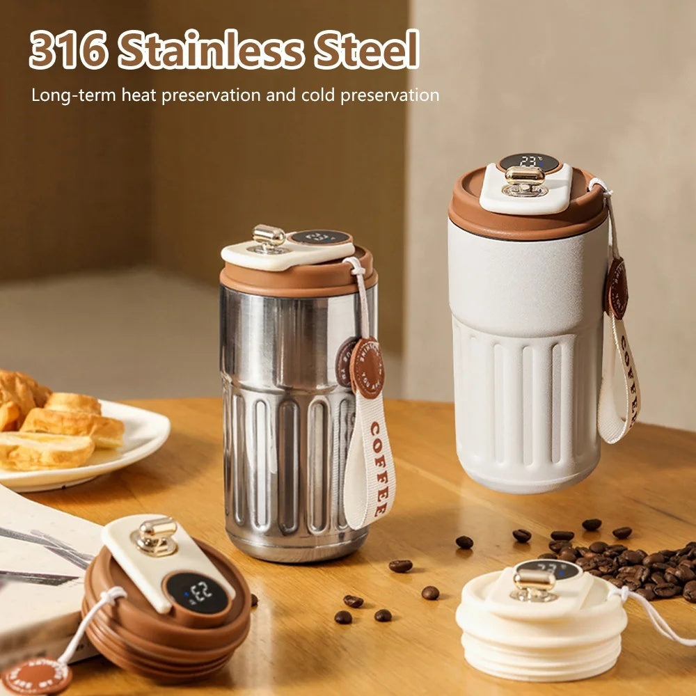 Smart Digital Thermal Bottle for Hot Chocolate