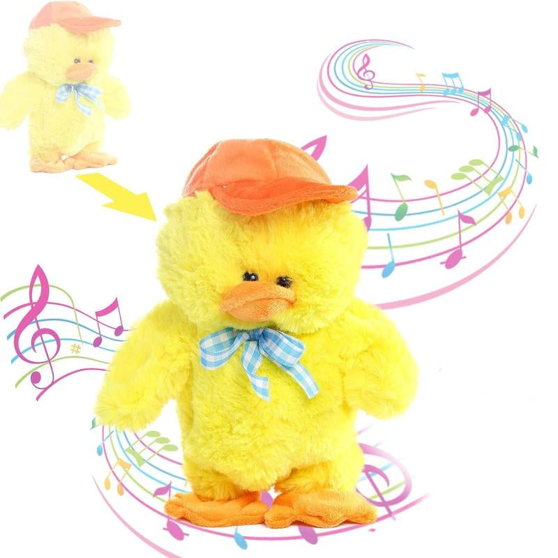 MIAODAM Singing Stuffed Duck, Dancing Talking Toys That Repeat What You Say, Stuffed Animal Toys for Home Decor Ideal Gift