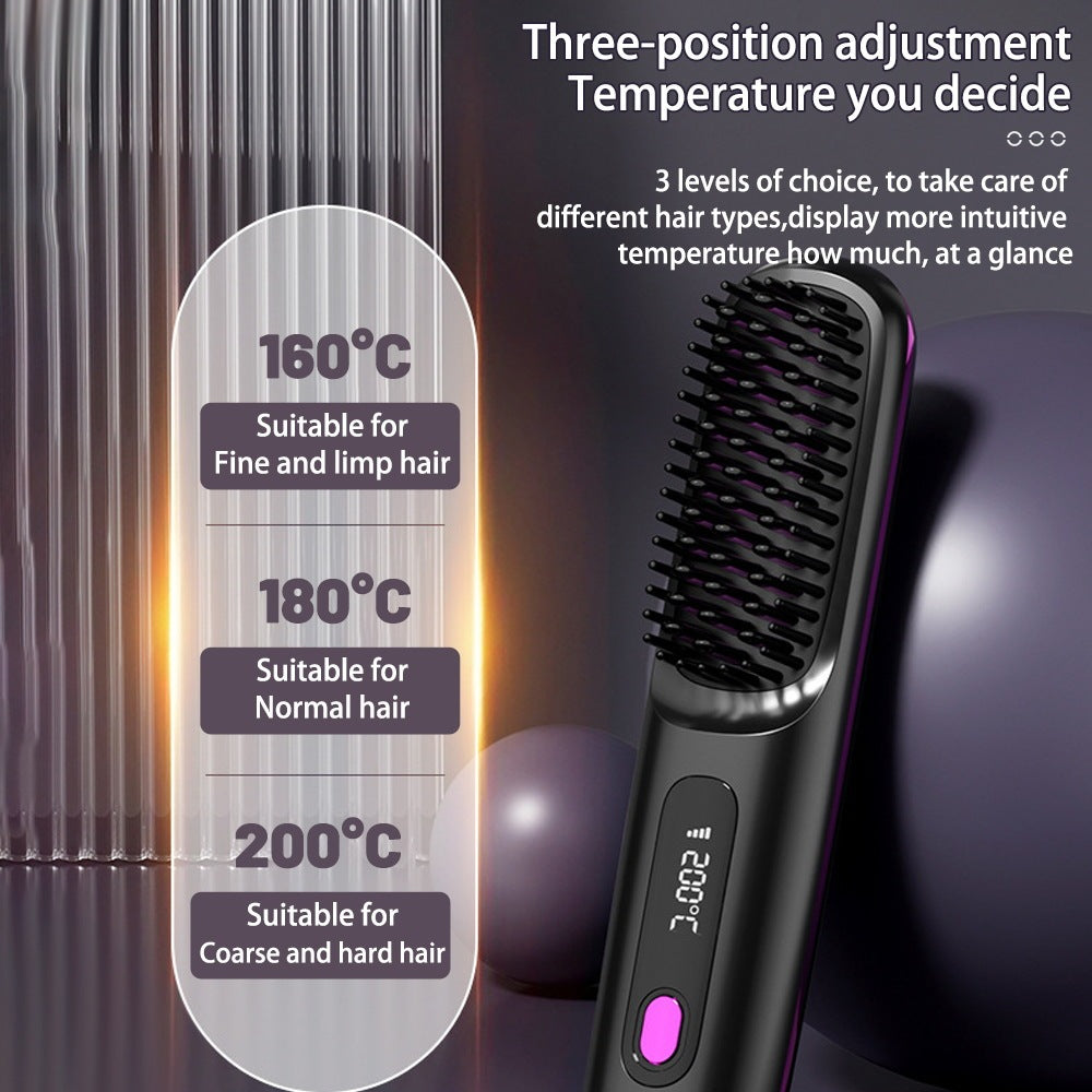 2 In 1 Straight Wireless Hair Comb